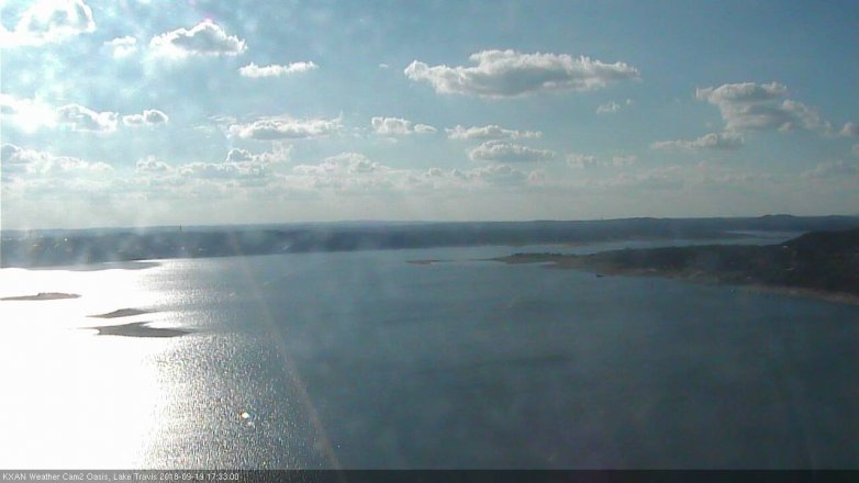 Lake Travis webcam, September 19, 2018 4:35 PM CT