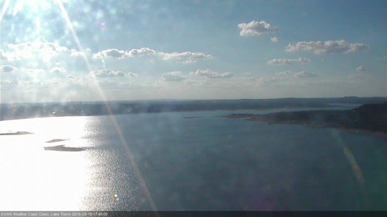 Lake Travis webcam, September 19, 2018 4:50 PM CT