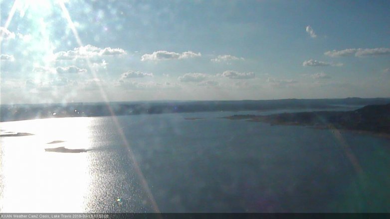 Lake Travis webcam, September 19, 2018 4:55 PM CT