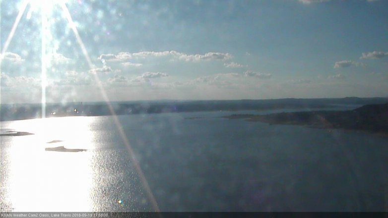 Lake Travis webcam, September 19, 2018 5:00 PM CT