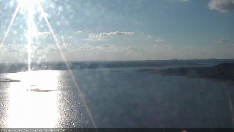 Lake Travis webcam, September 19, 2018 5:05 PM CT