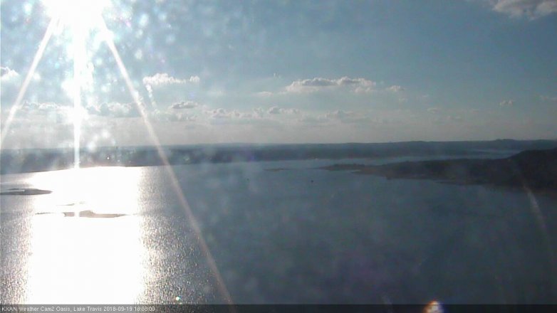 Lake Travis webcam, September 19, 2018 5:10 PM CT