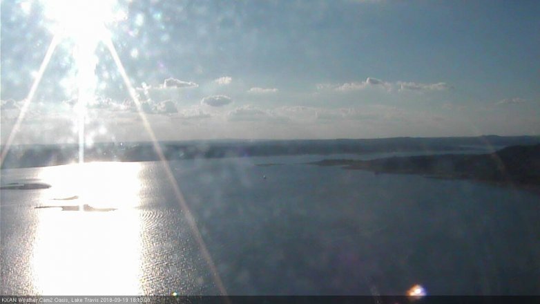 Lake Travis webcam, September 19, 2018 5:15 PM CT