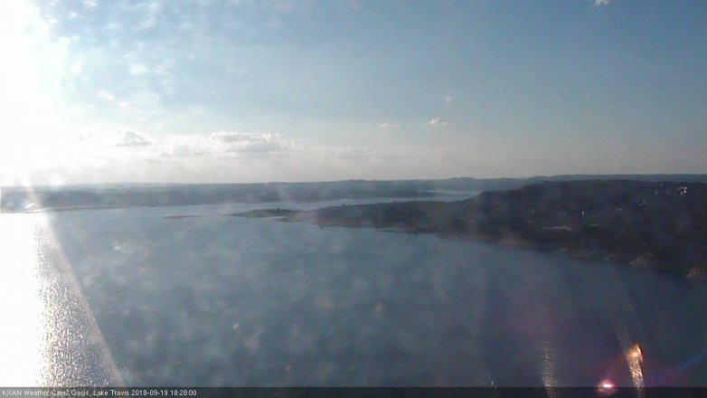Lake Travis webcam, September 19, 2018 5:30 PM CT