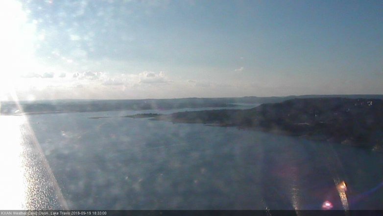 Lake Travis webcam, September 19, 2018 5:35 PM CT