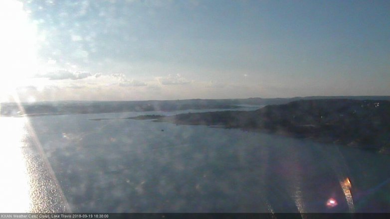 Lake Travis webcam, September 19, 2018 5:40 PM CT