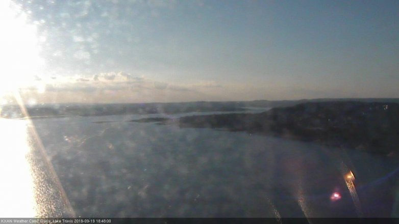 Lake Travis webcam, September 19, 2018 5:50 PM CT