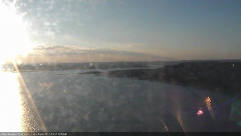 Lake Travis webcam, September 19, 2018 6:00 PM CT