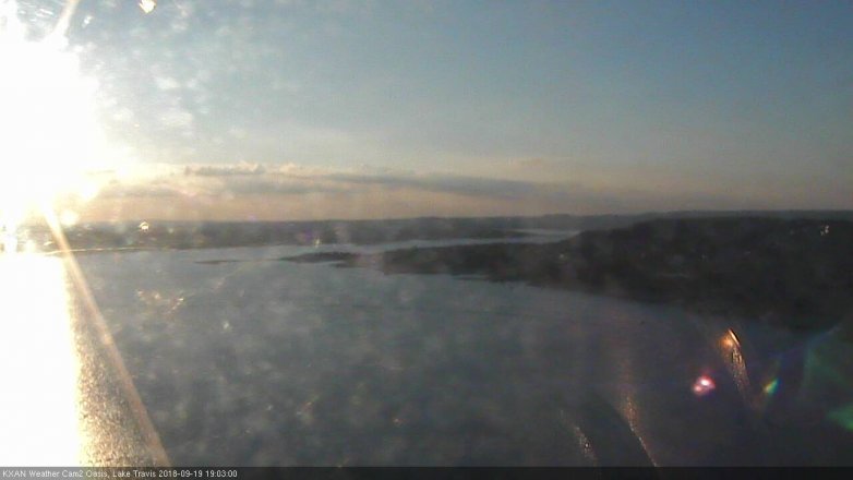 Lake Travis webcam, September 19, 2018 6:05 PM CT