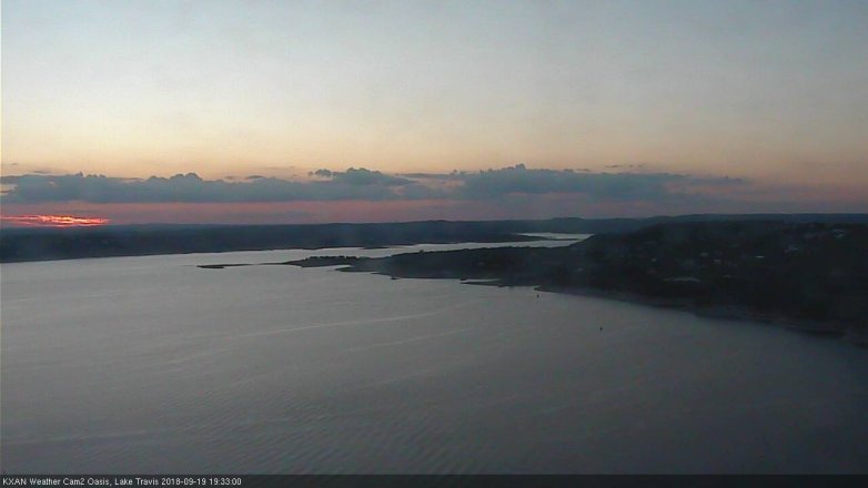Lake Travis webcam, September 19, 2018 6:35 PM CT