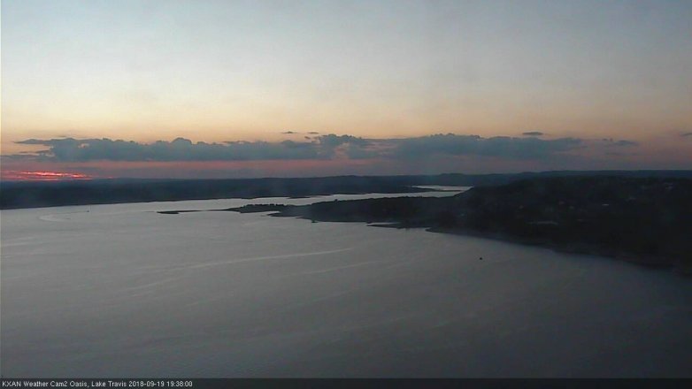 Lake Travis webcam, September 19, 2018 6:40 PM CT