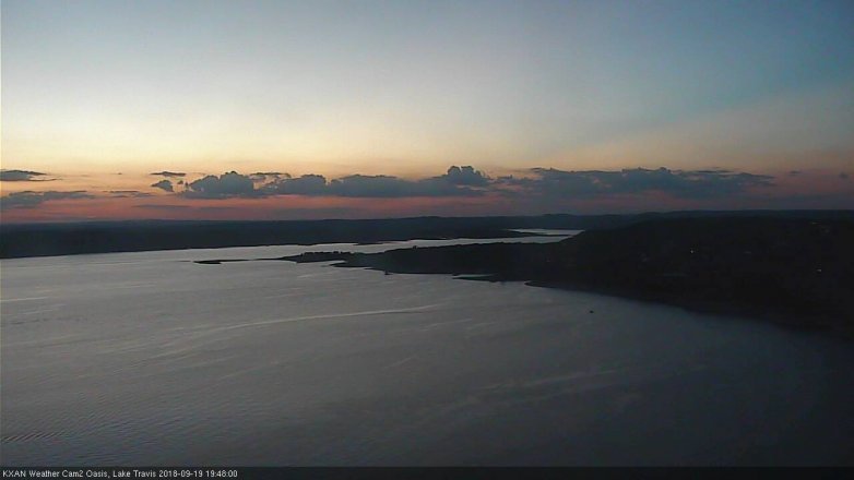 Lake Travis webcam, September 19, 2018 6:50 PM CT