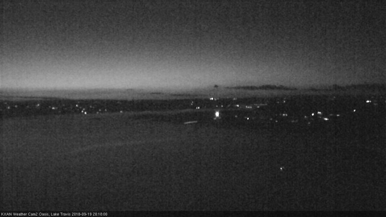 Lake Travis webcam, September 19, 2018 7:20 PM CT