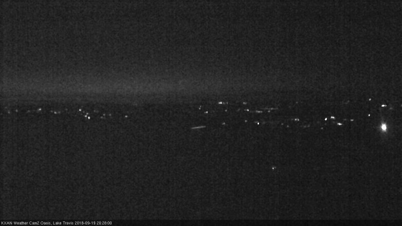 Lake Travis webcam, September 19, 2018 7:30 PM CT