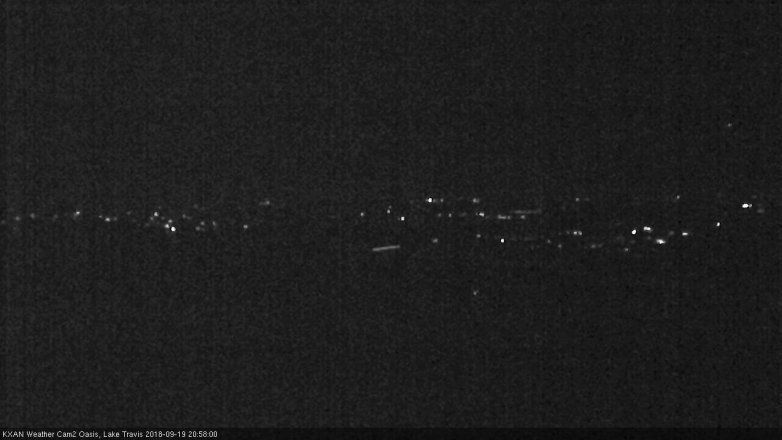 Lake Travis webcam, September 19, 2018 8:00 PM CT