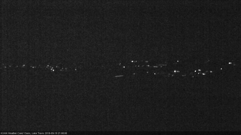 Lake Travis webcam, September 19, 2018 8:10 PM CT