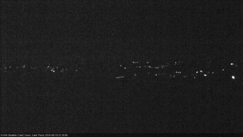 Lake Travis webcam, September 19, 2018 8:30 PM CT