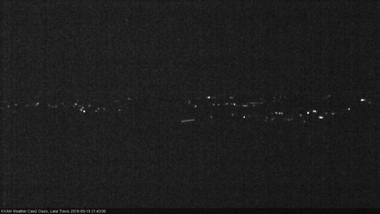 Lake Travis webcam, September 19, 2018 8:45 PM CT