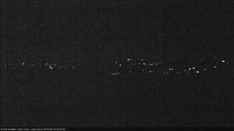 Lake Travis webcam, September 19, 2018 9:05 PM CT
