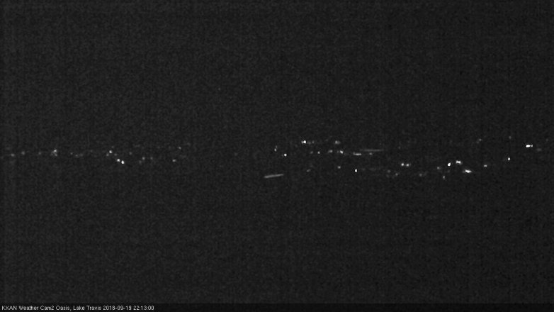 Lake Travis webcam, September 19, 2018 9:15 PM CT