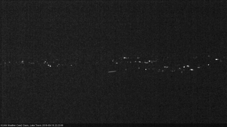 Lake Travis webcam, September 19, 2018 9:25 PM CT