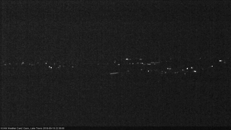 Lake Travis webcam, September 19, 2018 9:40 PM CT