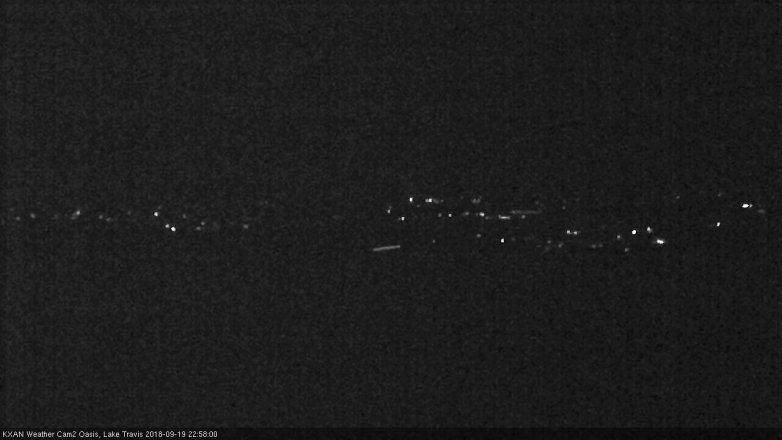 Lake Travis webcam, September 19, 2018 10:00 PM CT