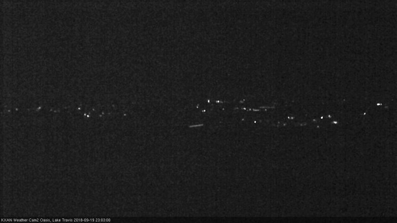 Lake Travis webcam, September 19, 2018 10:05 PM CT
