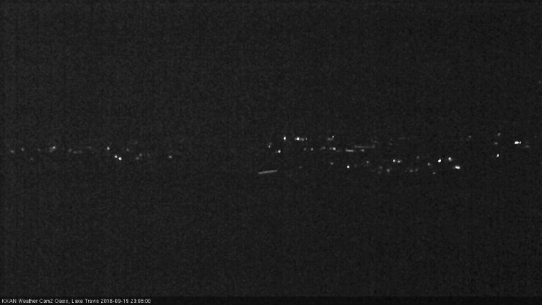 Lake Travis webcam, September 19, 2018 10:10 PM CT