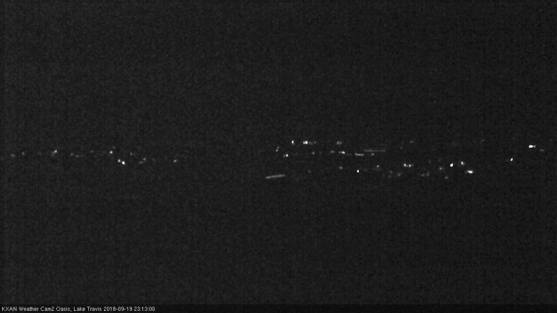 Lake Travis webcam, September 19, 2018 10:15 PM CT