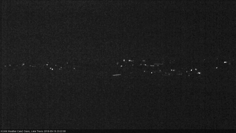 Lake Travis webcam, September 19, 2018 10:25 PM CT
