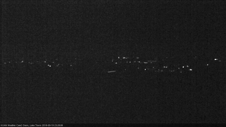 Lake Travis webcam, September 19, 2018 10:30 PM CT