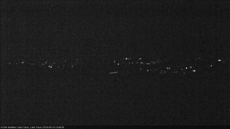 Lake Travis webcam, September 19, 2018 10:50 PM CT
