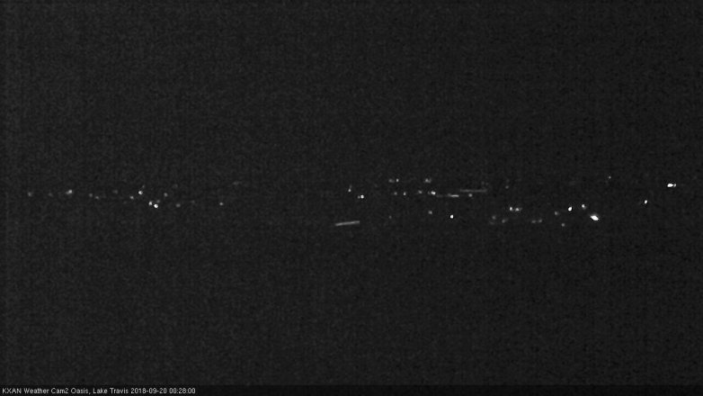 Lake Travis webcam, September 19, 2018 11:30 PM CT