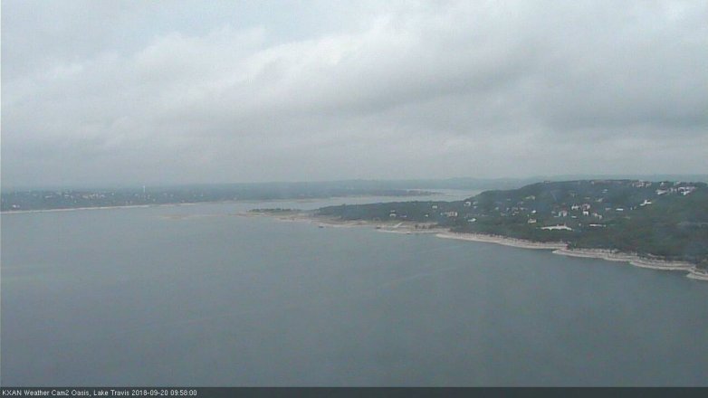 Lake Travis webcam, September 20, 2018 9:00 AM CT