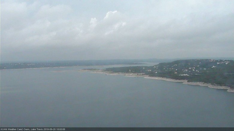 Lake Travis webcam, September 20, 2018 9:05 AM CT