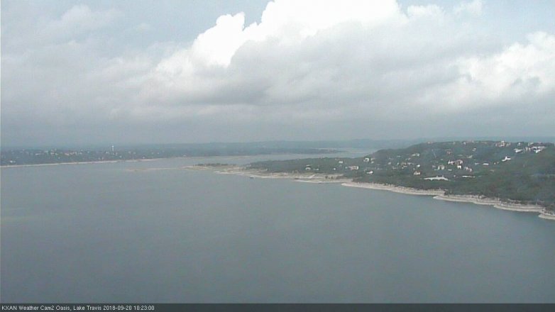 Lake Travis webcam, September 20, 2018 9:25 AM CT