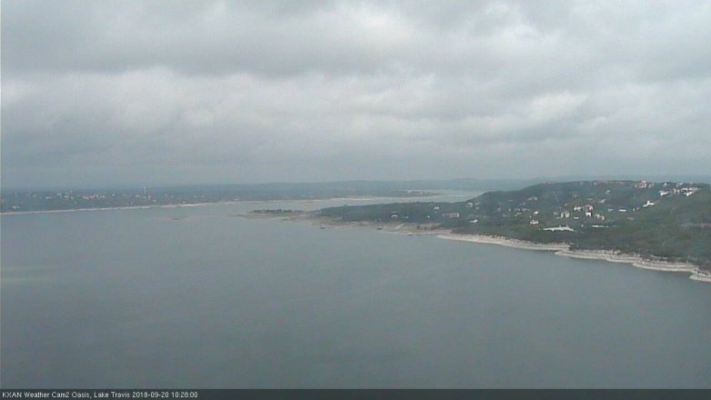 Lake Travis webcam, September 20, 2018 9:30 AM CT