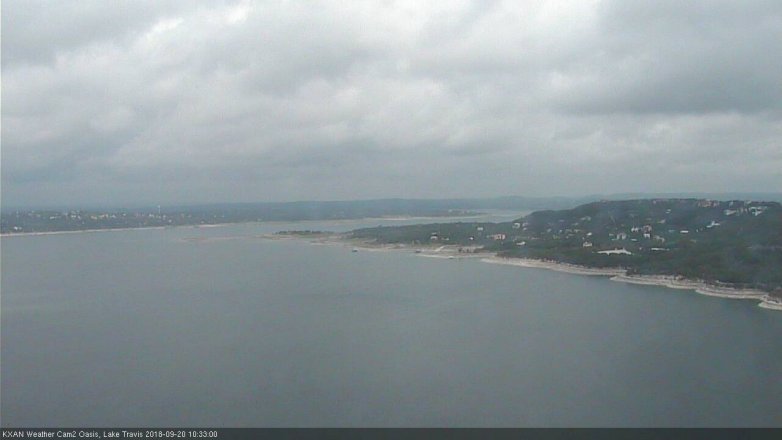 Lake Travis webcam, September 20, 2018 9:35 AM CT