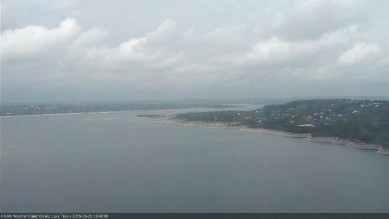 Lake Travis webcam, September 20, 2018 9:50 AM CT