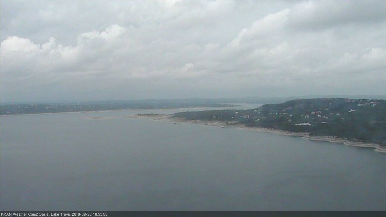 Lake Travis webcam, September 20, 2018 9:55 AM CT
