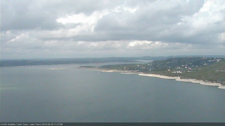 Lake Travis webcam, September 20, 2018 10:30 AM CT