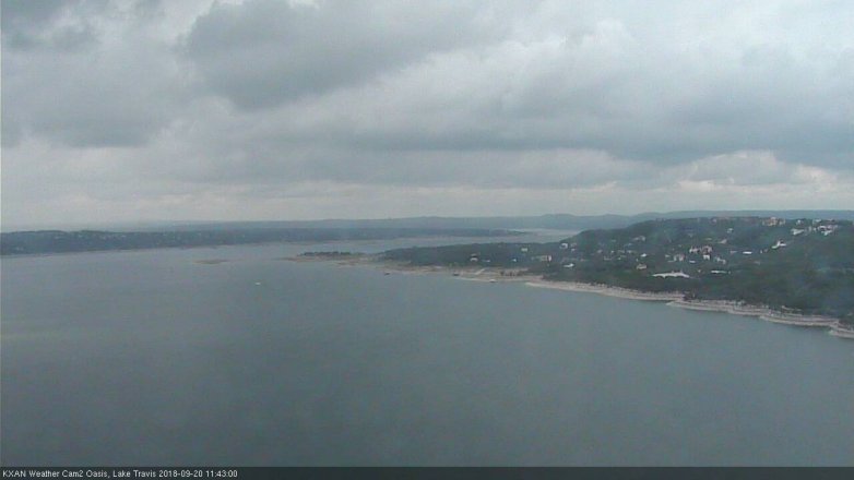 Lake Travis webcam, September 20, 2018 10:45 AM CT
