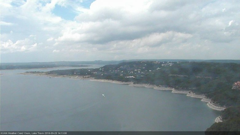 Lake Travis webcam, September 20, 2018 1:15 PM CT