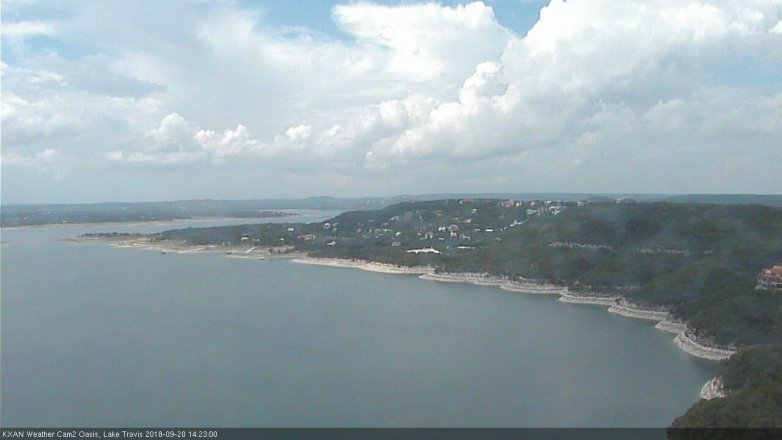 Lake Travis webcam, September 20, 2018 1:25 PM CT