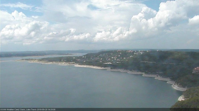 Lake Travis webcam, September 20, 2018 1:30 PM CT