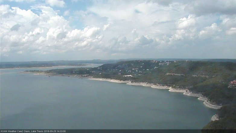 Lake Travis webcam, September 20, 2018 1:35 PM CT