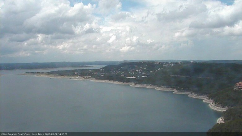 Lake Travis webcam, September 20, 2018 1:40 PM CT
