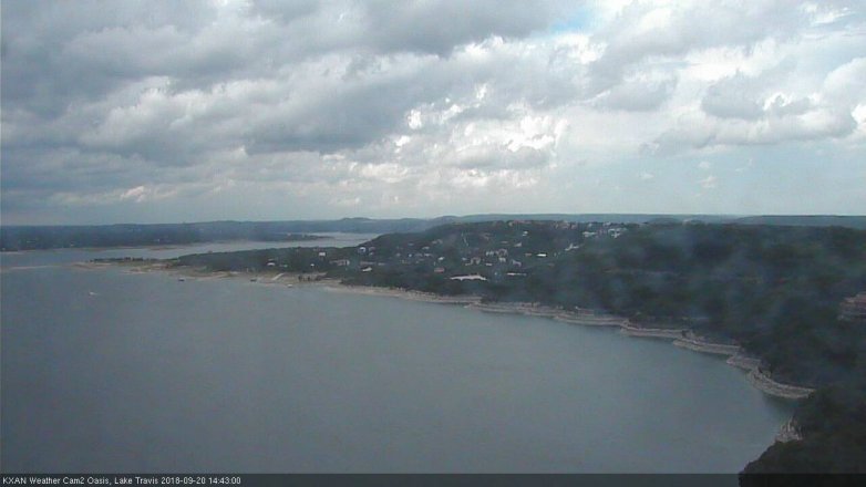Lake Travis webcam, September 20, 2018 1:45 PM CT