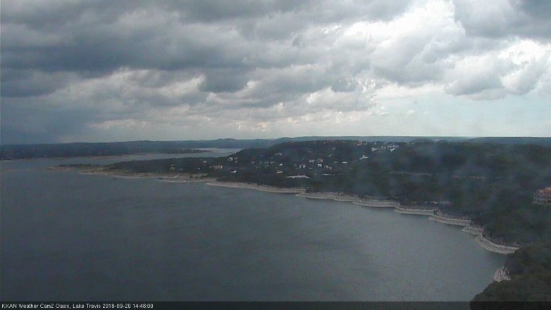 Lake Travis webcam, September 20, 2018 1:50 PM CT